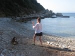 Tai Chi on the beach Judith and Spiros doing their Tai Chi